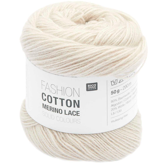 Rico Fashion Cotton Merino Lace Solid Colours